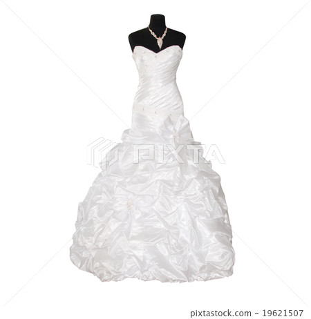 wedding dress isolated 19621507