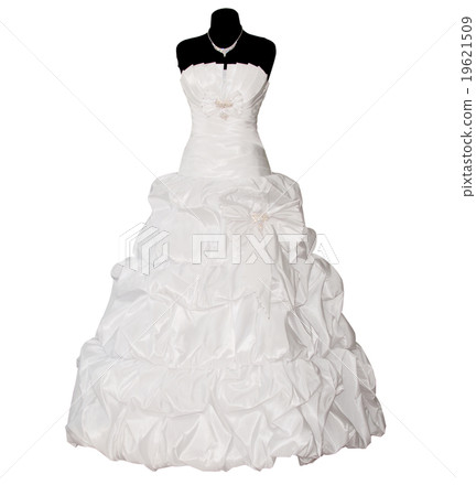 wedding dress isolated 19621509