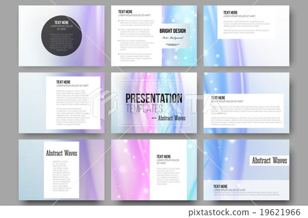 Set of 9 templates for presentation slides 19621966