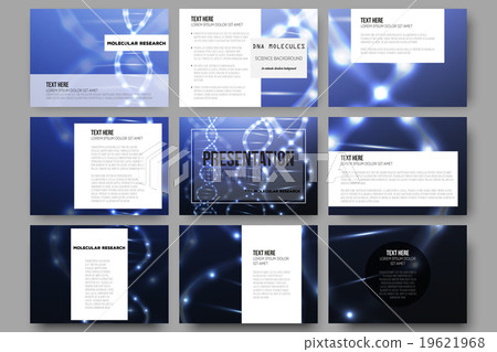 Set of 9 vector templates for presentation slides 19621968