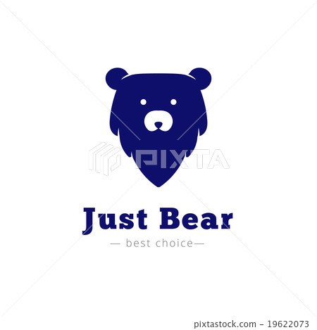 Vector minimalistic bear head logo. - Stock Illustration [19622073] - PIXTA
