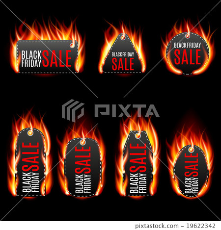 fire labels set. fire labels set. 19622342