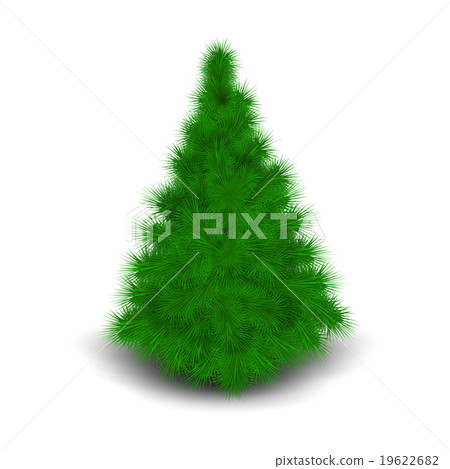 Christmas tree isolated on white background - Stock Illustration ...