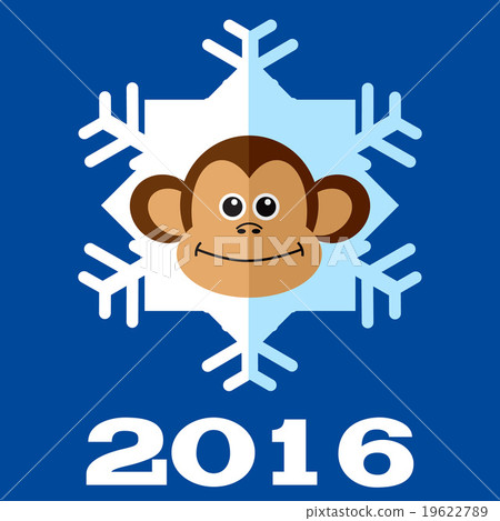 Monkey snowflake 2016. Monkey snowflake 2016. 19622789