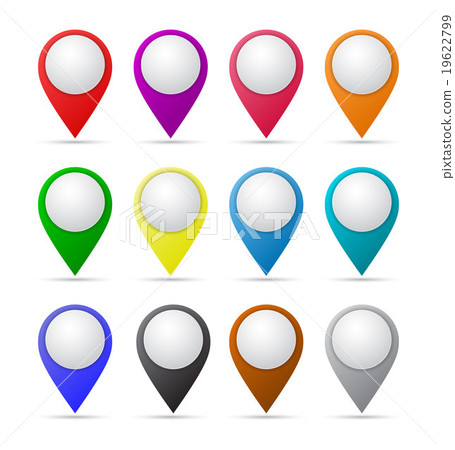 Set of paper map pointers 19622799