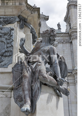 Statue in front of the Salzburg Dom, Austria. 19623917