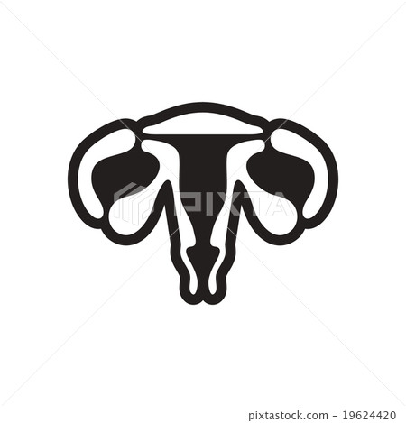 stylish black and white icon woman's vagina 19624420