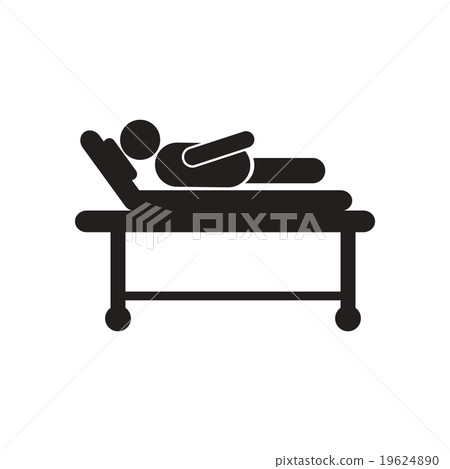 stylish black and white icon patient in hospital stylish black and white icon patient in hospital 19624890