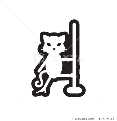 style black and white icon cat stripper style black and white icon cat stripper 19626031
