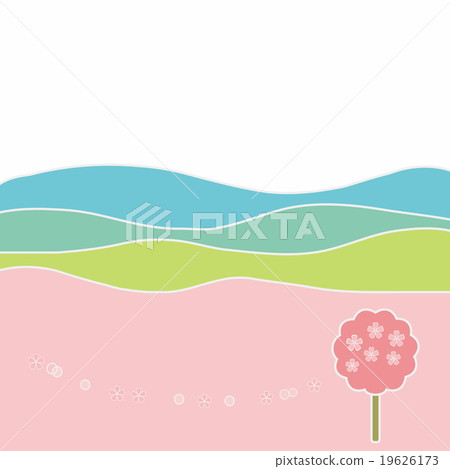 Spring landscape cherry tree 19626173