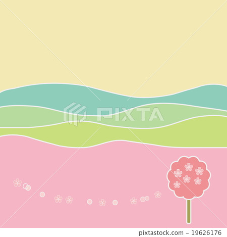 Spring landscape cherry tree 19626176