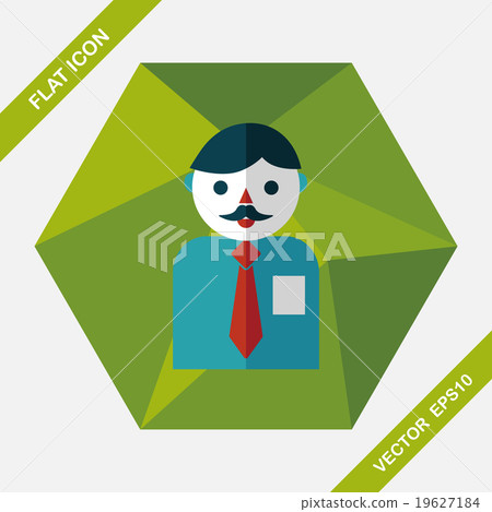 businessman flat icon with long shadow,eps10 businessman flat icon with long shadow,eps10 19627184