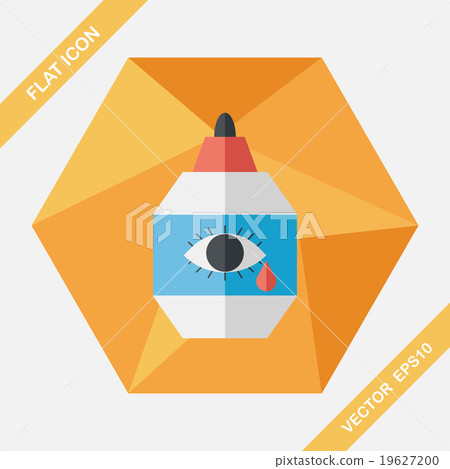 Eye Drop flat icon with long shadow,eps10 - Stock Illustration ...