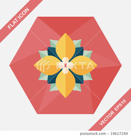 poinsettia flat icon with long shadow, eps10 poinsettia flat icon with long shadow, eps10 19627289