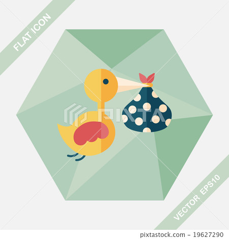 bird and baby flat icon with long shadow,eps10 bird and baby flat icon with long shadow,eps10 19627290
