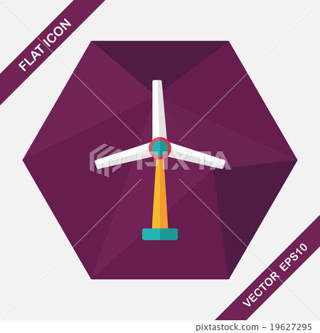 Environmental protection concept flat icon with long shadow,eps1 19627295