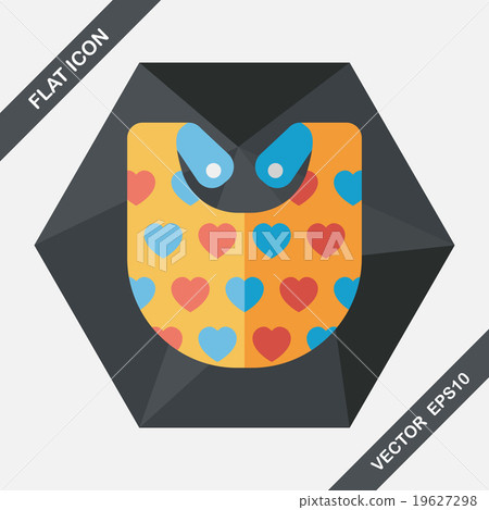 baby bib flat icon with long shadow,EPS 10 baby bib flat icon with long shadow,EPS 10 19627298