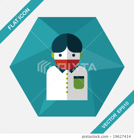 Patient flat icon with long shadow,eps10 - Stock Illustration [19627414 ...