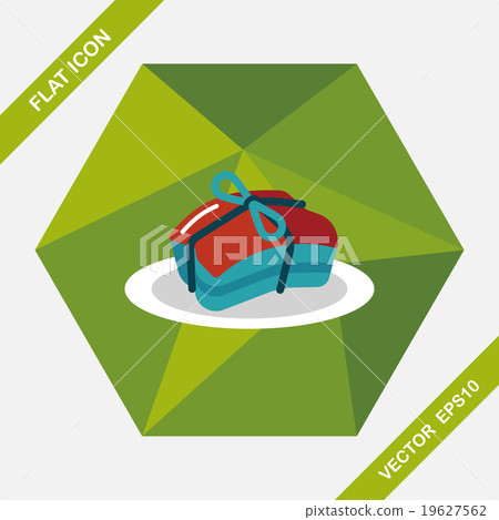 Chinese New Year flat icon with long shadow,eps10, Chinese cuisi 19627562