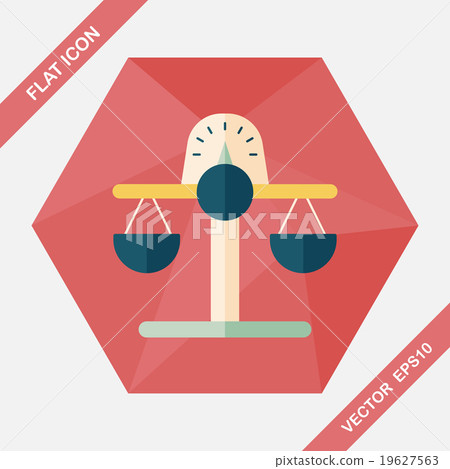 Financial balance flat icon with long shadow,eps10 Financial balance flat icon with long shadow,eps10 19627563