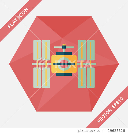 Space Satellite flat icon with long shadow,eps10 Space Satellite flat icon with long shadow,eps10 19627826