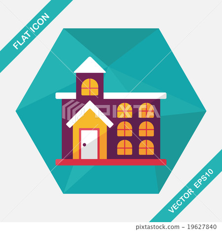 Building flat icon with long shadow,eps10 - Stock Illustration ...