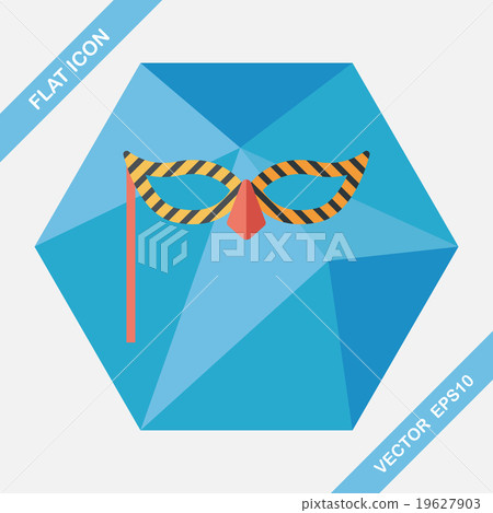 party mask flat icon with long shadow,eps10 party mask flat icon with long shadow,eps10 19627903