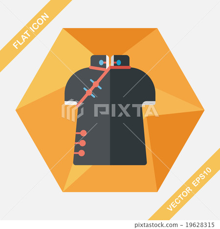 Chinese Cheongsam flat icon with long shadow,eps10 - Stock Illustration ...