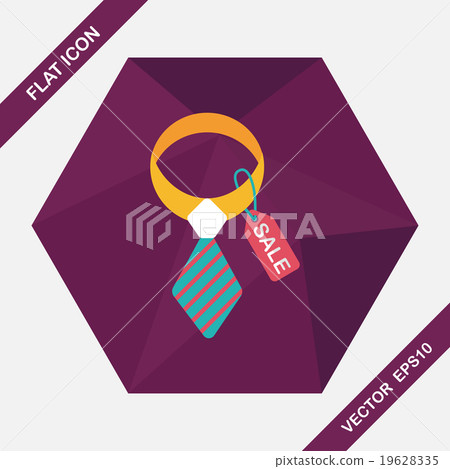shopping sale tie flat icon with long shadow,eps10 shopping sale tie flat icon with long shadow,eps10 19628335