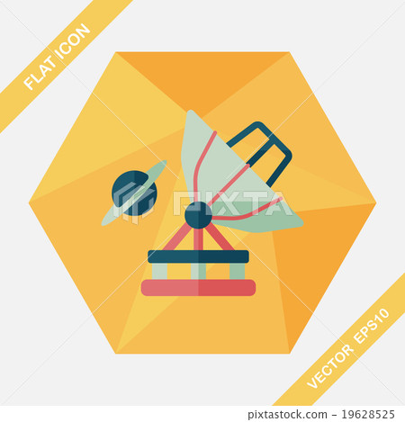 Space Telescope flat icon with long shadow,eps10 Space Telescope flat icon with long shadow,eps10 19628525