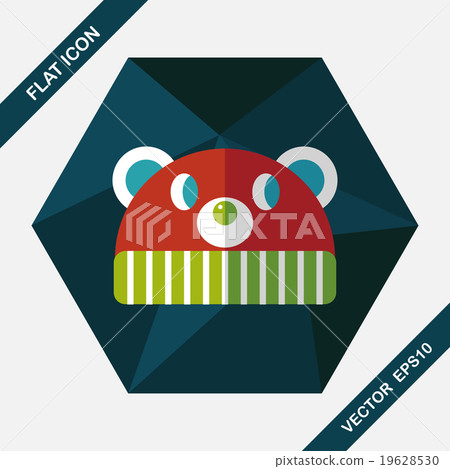 baby hat flat icon with long shadow,eps10 baby hat flat icon with long shadow,eps10 19628530