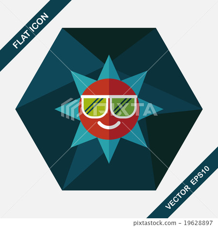 sun flat icon with long shadow,eps10 sun flat icon with long shadow,eps10 19628897