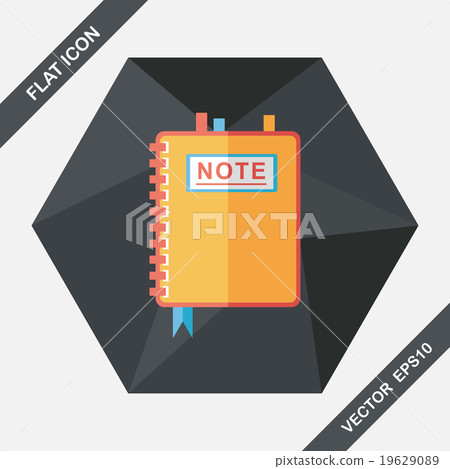 notebook flat icon with long shadow,eps10 notebook flat icon with long shadow,eps10 19629089
