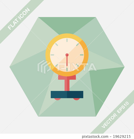 weight scale flat icon with long shadow - Stock Illustration [19629215 ...