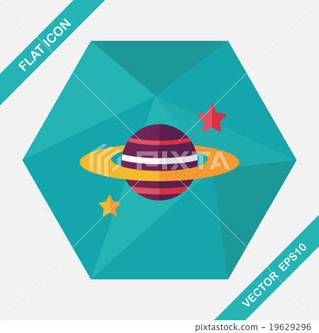 Space planet flat icon with long shadow,eps10 Space planet flat icon with long shadow,eps10 19629296
