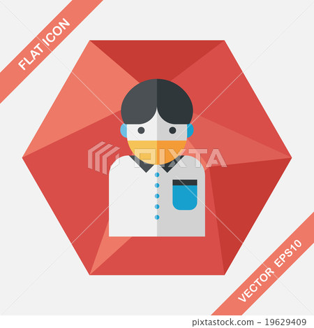 Patient flat icon with long shadow,eps10 Patient flat icon with long shadow,eps10 19629409