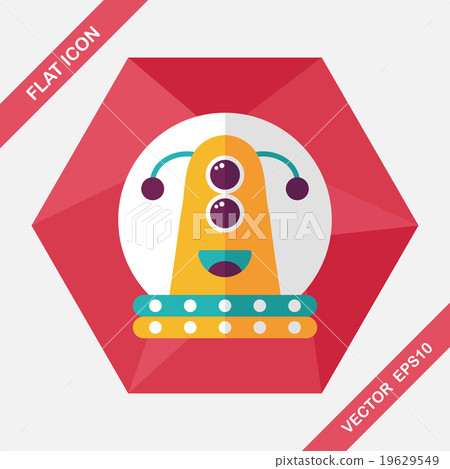 Space flat icon with long shadow,eps10 19629549