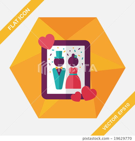 wedding photo flat icon with long shadow,eps10 wedding photo flat icon with long shadow,eps10 19629770