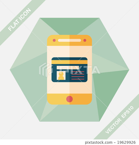 business chart flat icon with long shadow,eps10 19629926