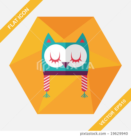 baby hat flat icon with long shadow,eps10 19629940