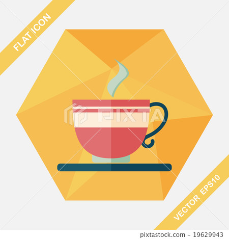 coffee flat icon with long shadow,eps10 coffee flat icon with long shadow,eps10 19629943