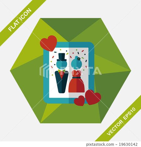wedding photo flat icon with long shadow,eps10 wedding photo flat icon with long shadow,eps10 19630142