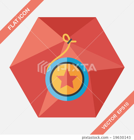 yo yo flat icon with long shadow,eps 10 19630143