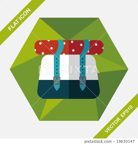 Backpack flat icon with long shadow,eps10 Backpack flat icon with long shadow,eps10 19630147