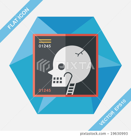 x-ray flat icon with long shadow 19630993