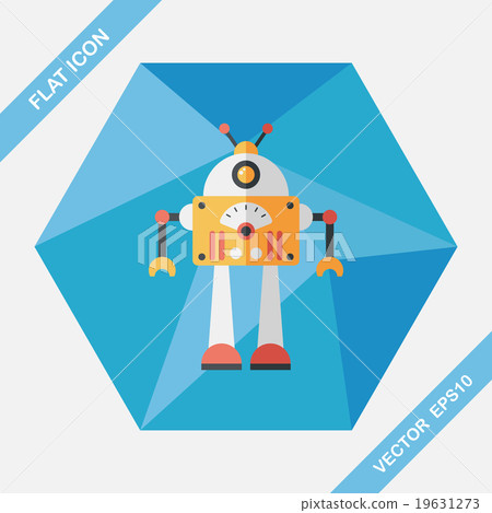 robot concept flat icon with long shadow,eps10 robot concept flat icon with long shadow,eps10 19631273