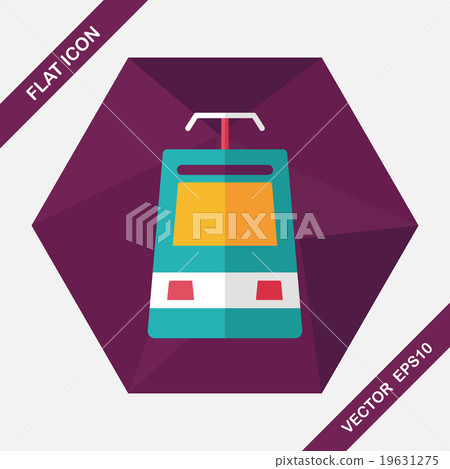 speed train flat icon with long shadow 19631275