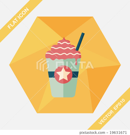 frappucino flat icon with long shadow,eps10 frappucino flat icon with long shadow,eps10 19631671