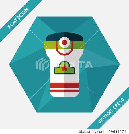 Water bottle flat icon with long shadow,eps10 19631674