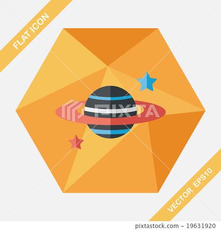 Space planet flat icon with long shadow,eps10 Space planet flat icon with long shadow,eps10 19631920